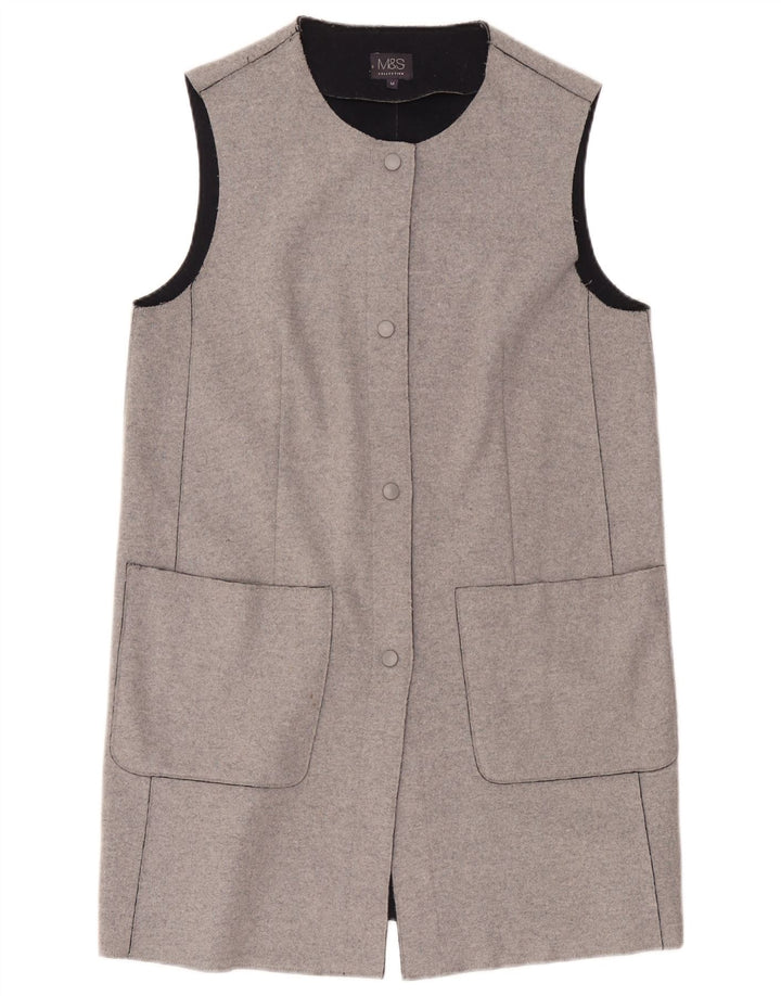 Maglione cardigan lungo da donna Marks & Spencer UK 14 Grigio medio