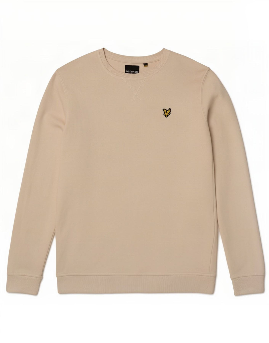 Lyle & Scott Felpa da uomo Maglione in cotone bianco sporco medio