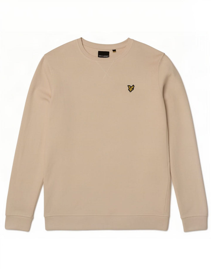 Lyle & Scott Felpa da uomo Maglione in cotone bianco sporco medio