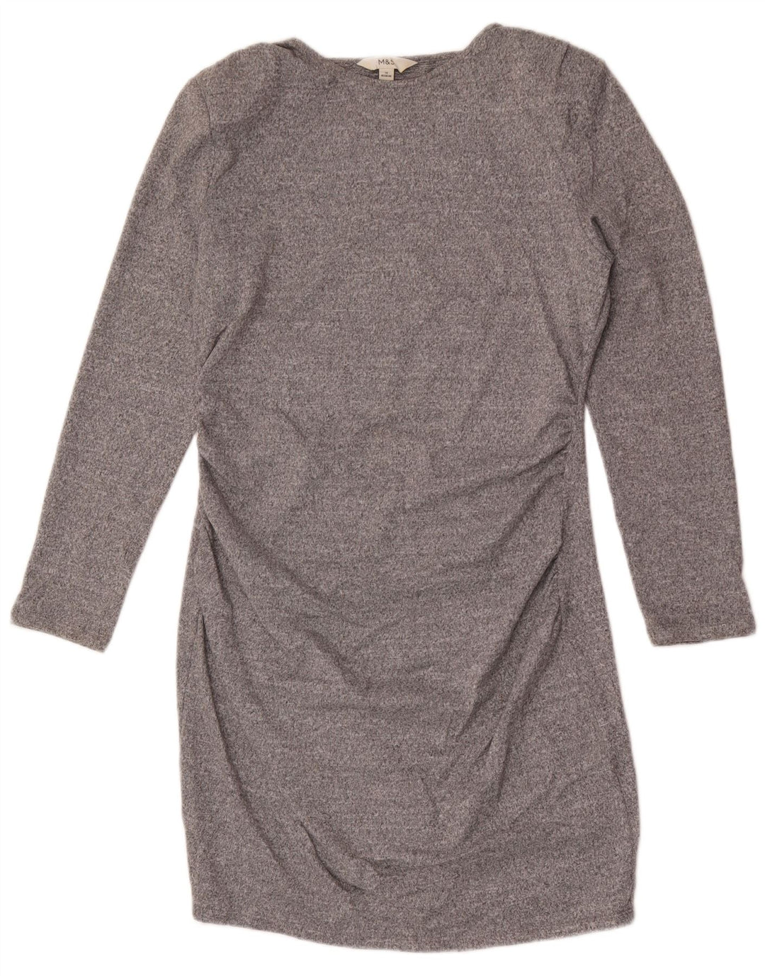 Abito tubino a maniche lunghe da donna Marks & Spencer UK 14 Grigio medio chiazzato
