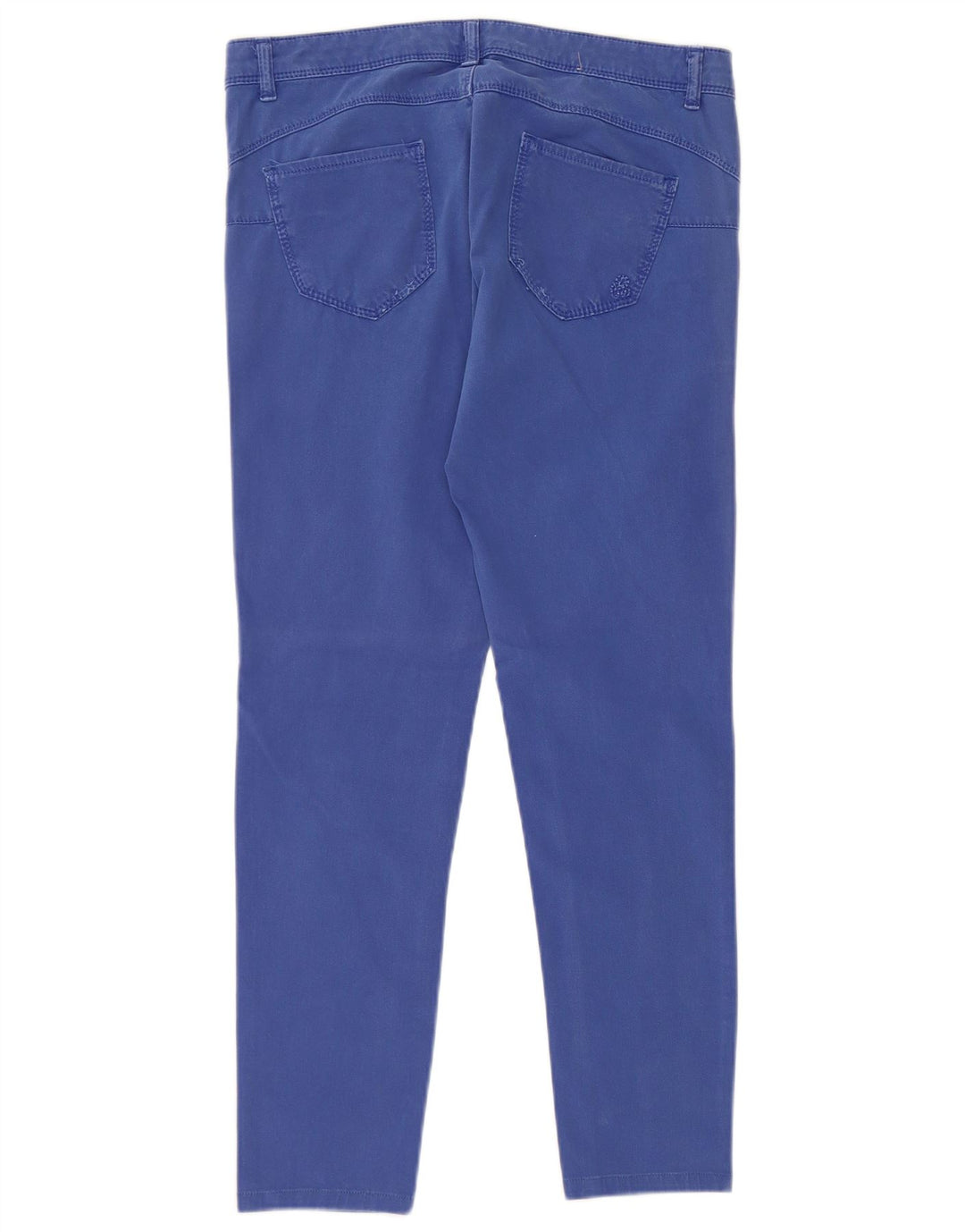 Pantaloni casual super skinny da donna BENETTON W30 L27 cotone blu