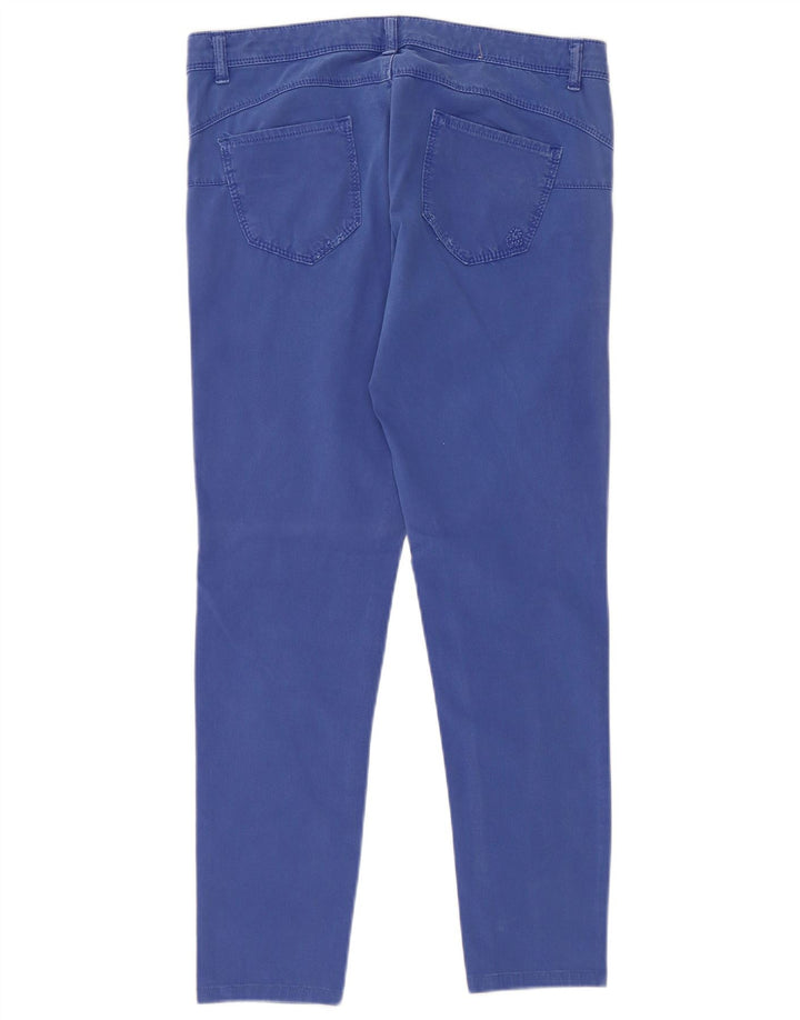 Pantaloni casual super skinny da donna BENETTON W30 L27 cotone blu