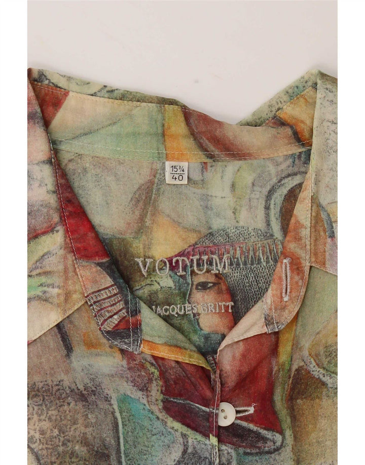 Votum Jacques Britt Camicia grafica da uomo taglia 40 15 3/4 media multicolore