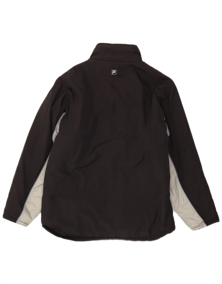 Giacca imbottita reversibile da uomo Fila IT 50 Large nera in poliestere color block