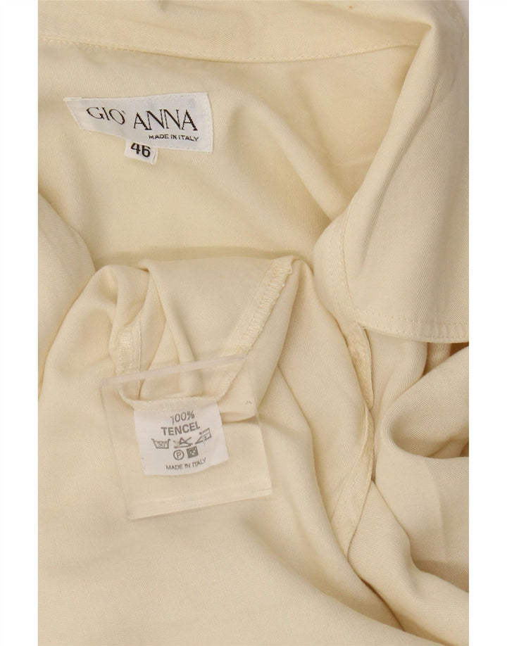 Camicia Donna Gio Anna IT 46 Large Tencel Bianco Sporco