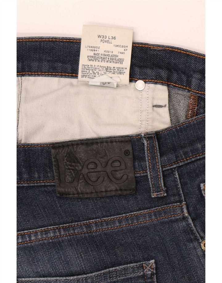 Jeans dritti da uomo Lee Powell W33 L30 cotone blu