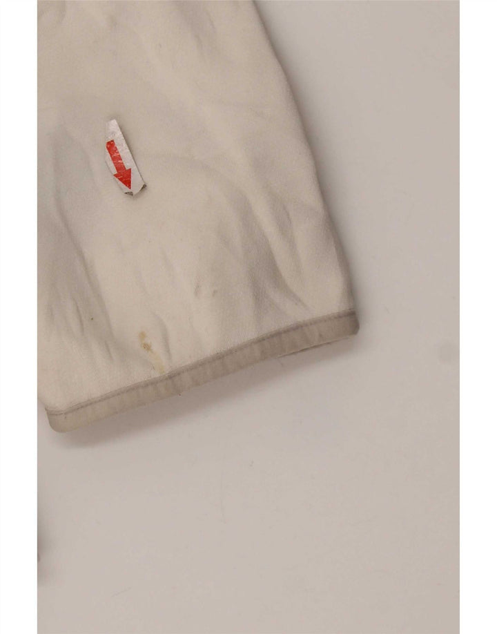 Maglione con cappuccio e zip grafica da uomo Adidas grande, bianco sporco