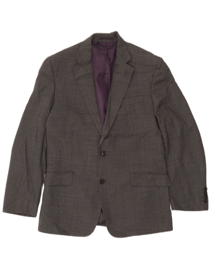 Giacca blazer da uomo Marks & Spencer vestibilità regolare a 2 bottoni UK 38 Grigio medio