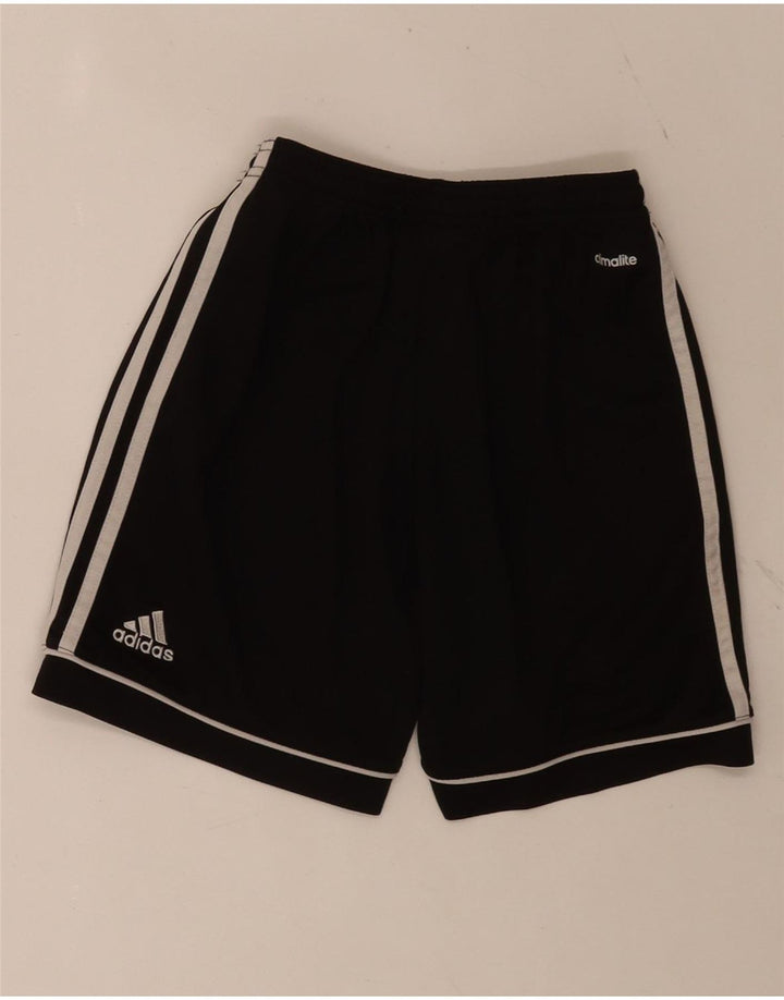 Pantaloncini sportivi Adidas Climalite da ragazzo 11-12 anni in poliestere nero