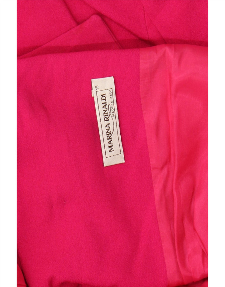 MARINA RINALDI Giacca Blazer da Donna a 3 Bottoni Taglia 19 Piccola Rosa