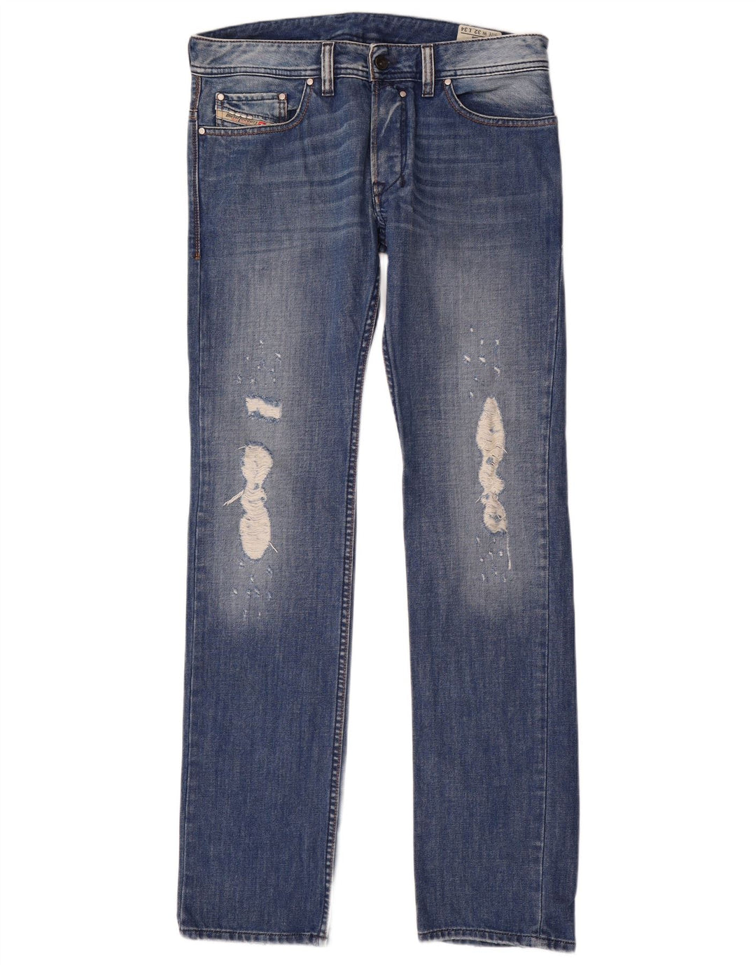 DIESEL Jeans dritti effetto consumato Safado da donna W32 L34 cotone blu