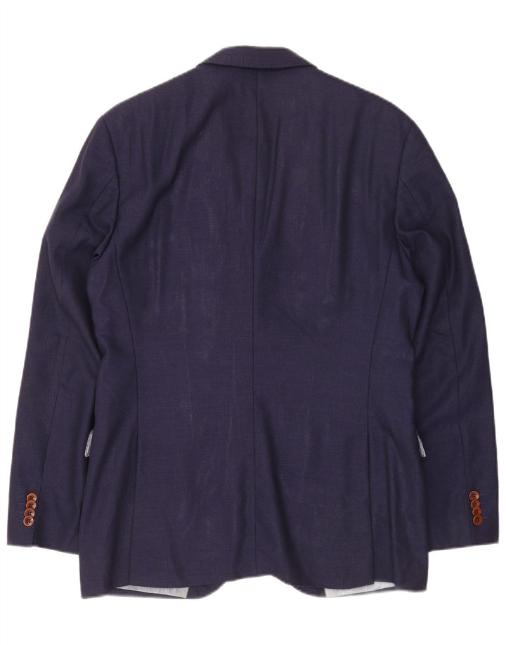 Giacca blazer da uomo a 2 bottoni Hugo Boss EU 48 media lana vergine blu navy
