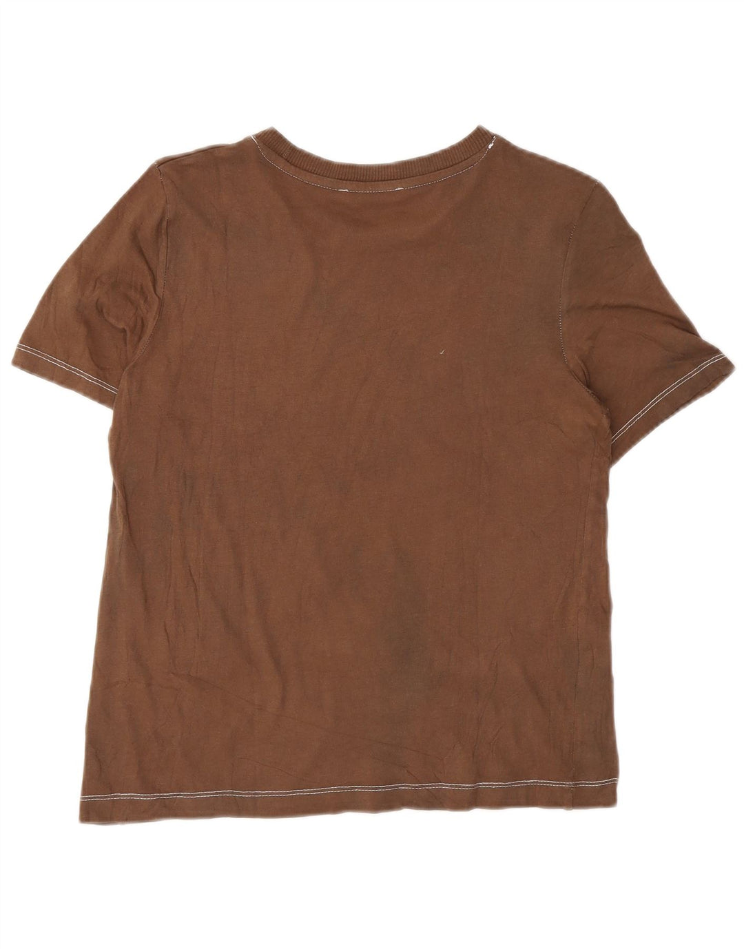 T-shirt Zara da donna Top UK 10 piccola marrone
