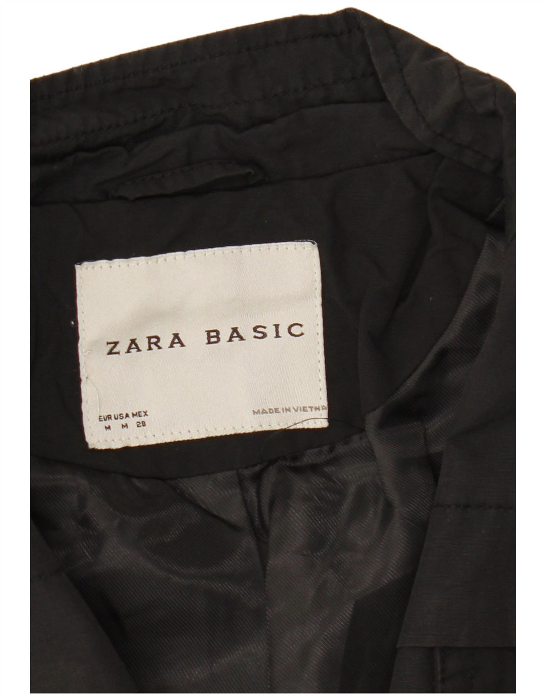 Giacca militare Zara da donna UK 12 media nera