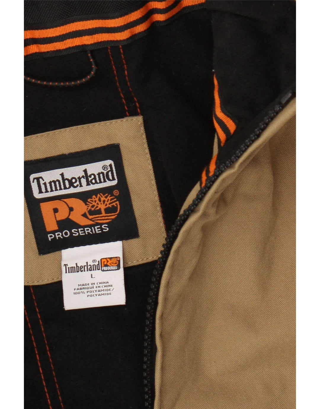 Giubbotto bomber da uomo Timberland UK 40 Large Beige Colourblock in poliammide