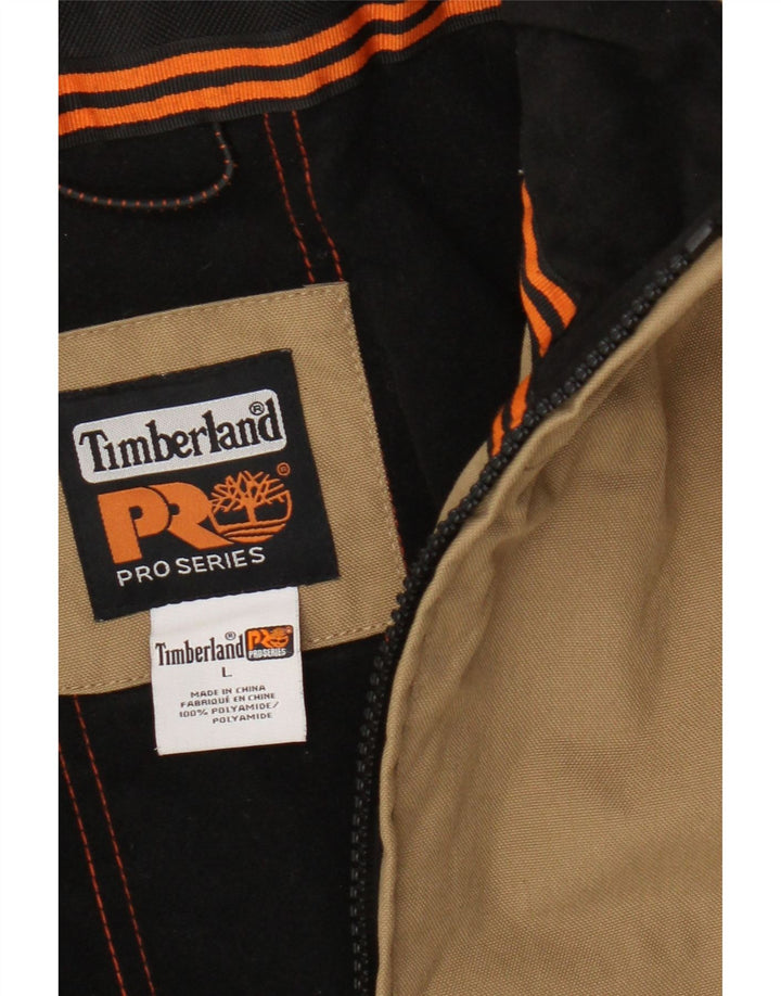 Giubbotto bomber da uomo Timberland UK 40 Large Beige Colourblock in poliammide