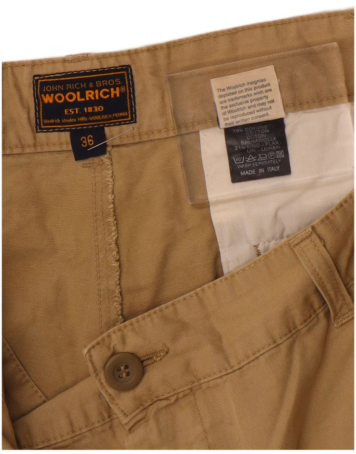 Pantaloni chino dritti da uomo WOOLRICH W36 L28 cotone beige