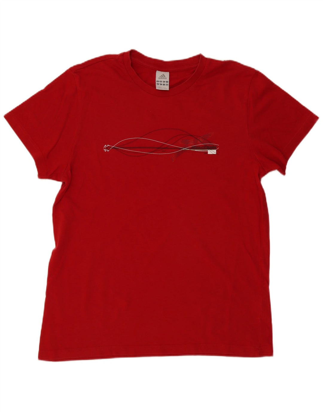 T-shirt grafica da uomo ADIDAS Top XL in cotone rosso