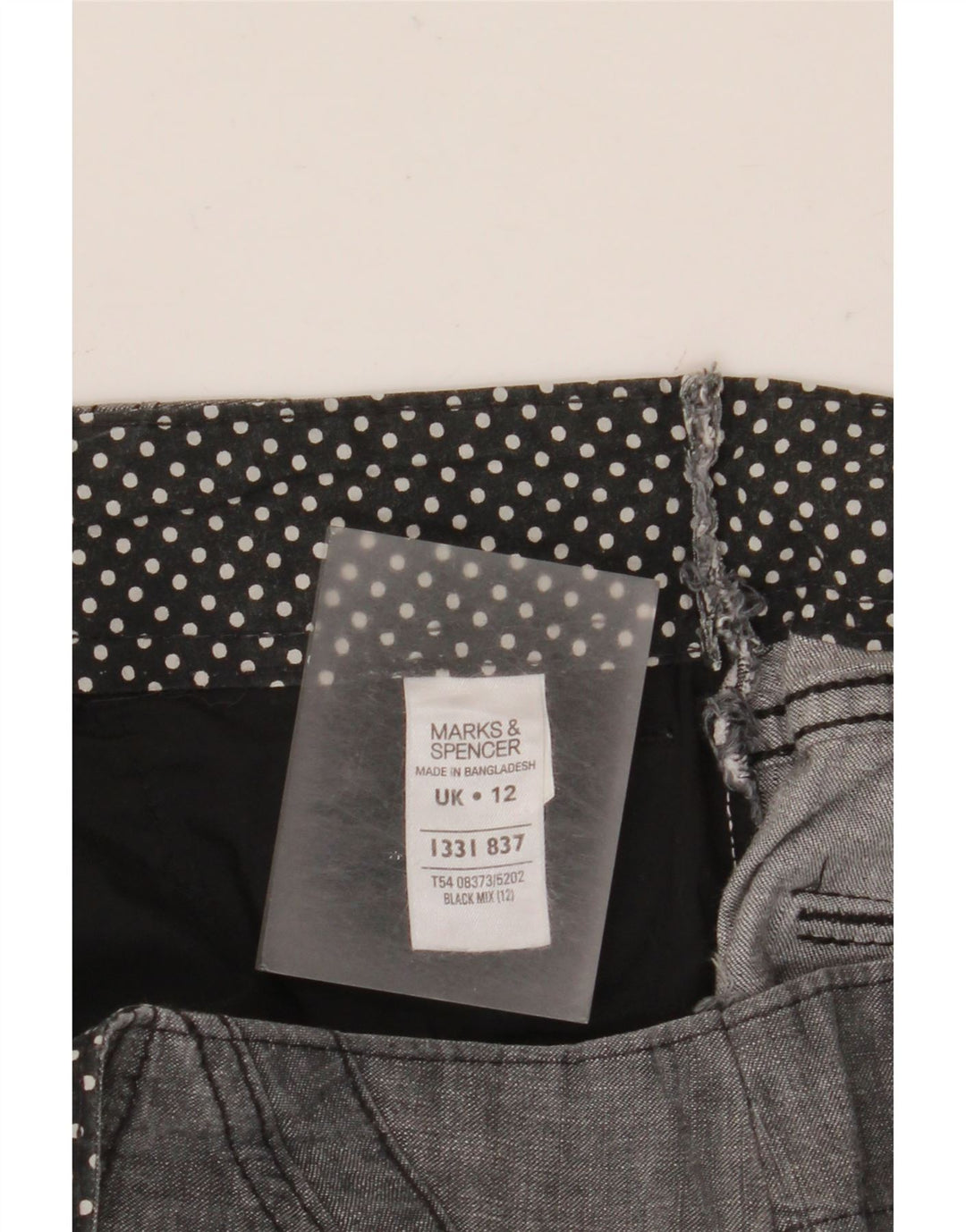 Pantaloncini chino da donna MARKS & SPENCER UK 12 medi W30 cotone nero