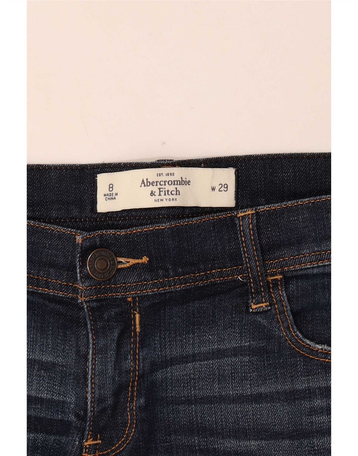 Pantaloncini di jeans da donna Abercrombie & Fitch US 8 medi W29 blu navy