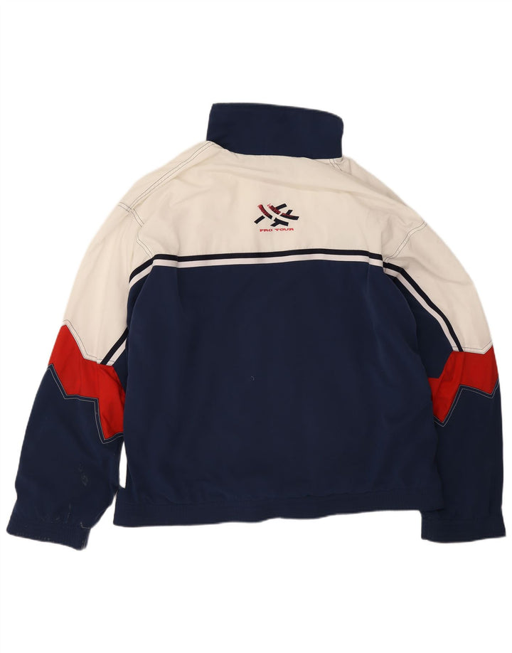 Giacca da ginnastica grafica da uomo Lotto, grande, color block blu navy