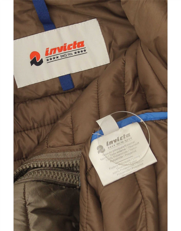 Giacca imbottita con cappuccio da donna Invicta UK 14 Large Khaki Poliammide