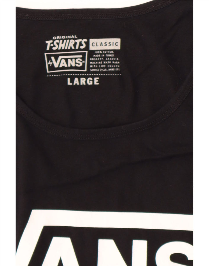Canotta grafica da uomo Vans Classic Fit, taglia grande, in cotone nero