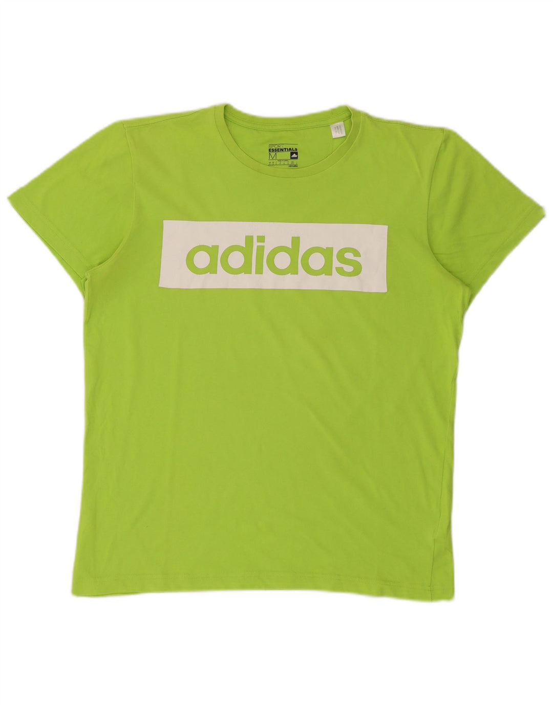 T-shirt grafica ADIDAS da uomo Climalite Top in cotone verde medio