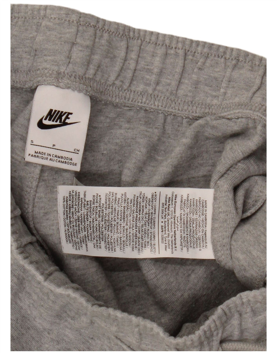 Pantaloni da tuta da uomo Nike Joggers piccoli in cotone grigio