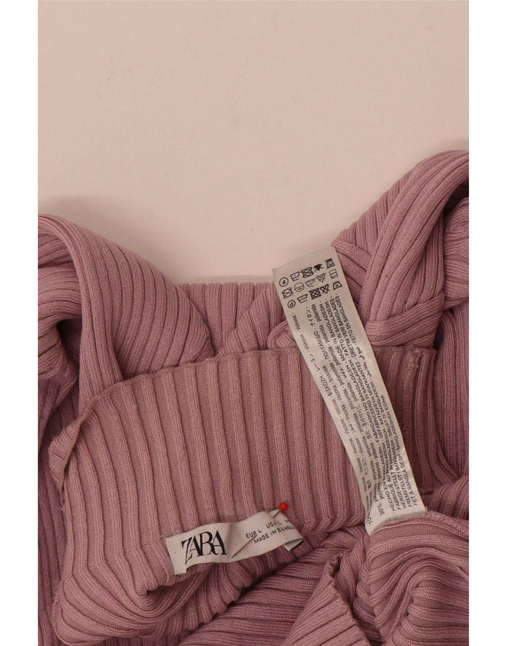 Top Zara da donna a maniche lunghe UK 14 grande rosa