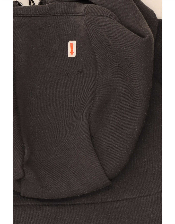 Felpa con cappuccio e zip Nike da uomo in cotone color block grigio medio
