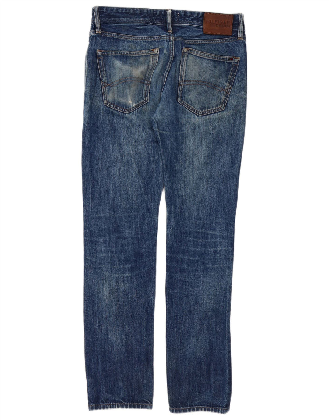 Tommy Hilfiger Uomo Distressed Jeans Slim W30 L32 Cotone Blu
