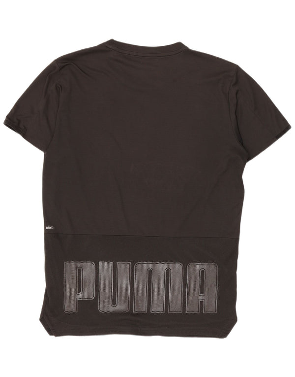 Puma T-shirt grafica da uomo Top piccola sportiva in poliestere nero