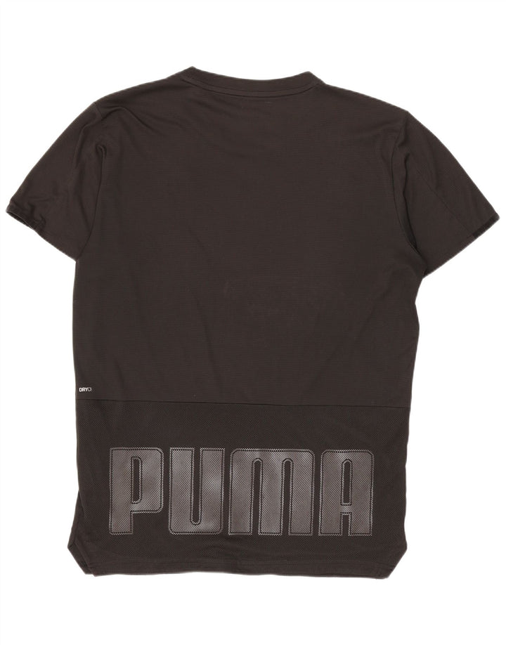 Puma T-shirt grafica da uomo Top piccola sportiva in poliestere nero