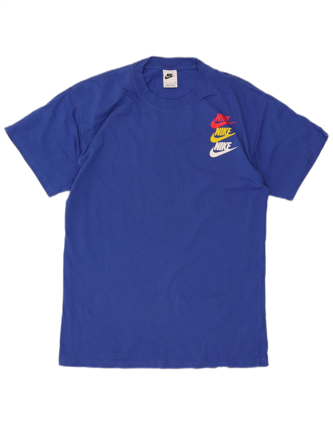 T-shirt grafica da uomo Nike Top Small in cotone blu