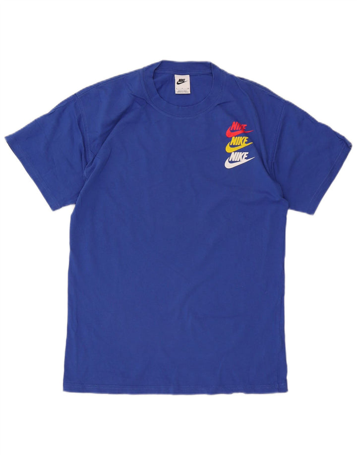 T-shirt grafica da uomo Nike Top Small in cotone blu