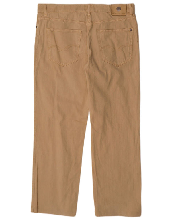 Pantaloni Casual Dritti Uomo TRUSSARDI W38 L29 Cotone Beige