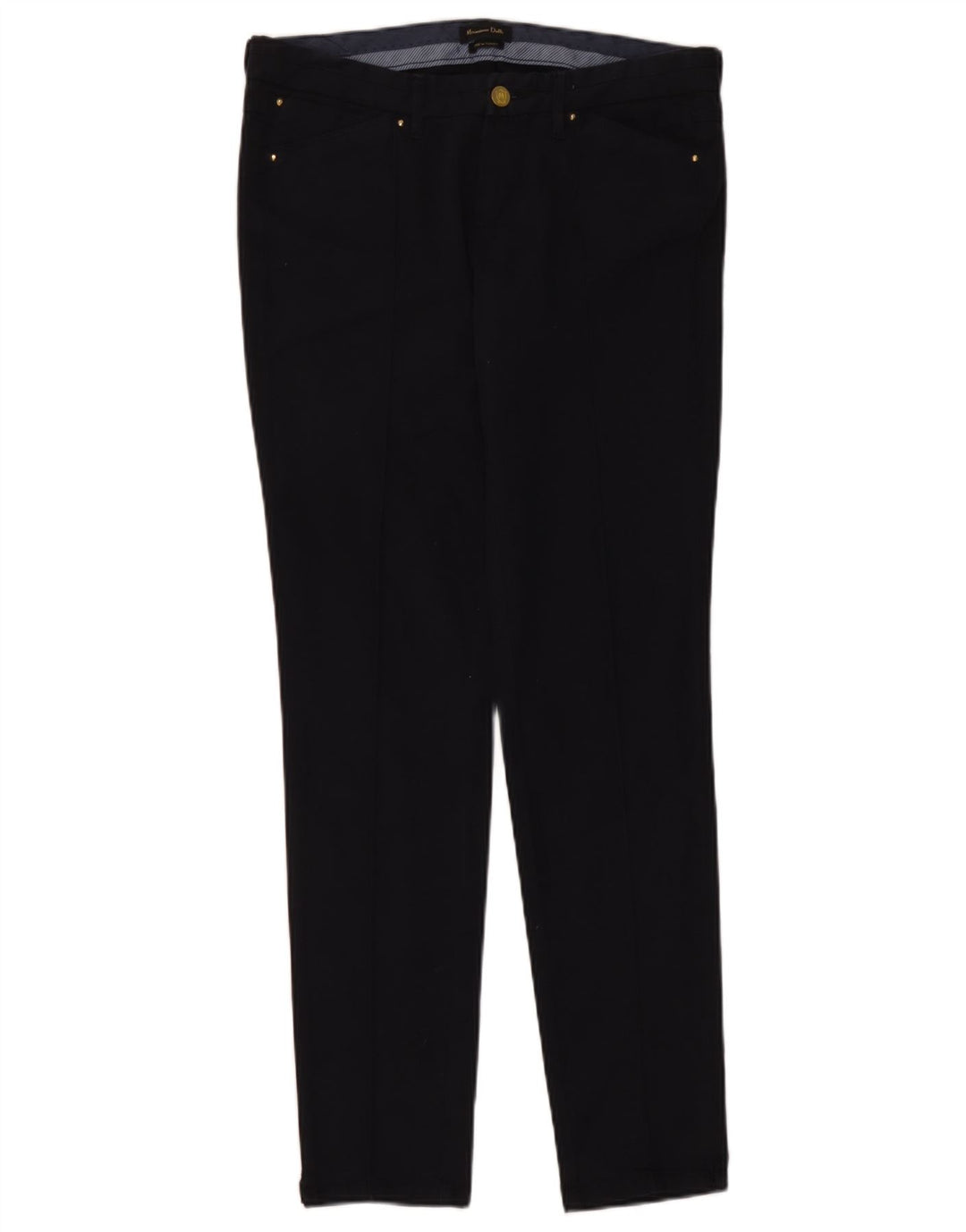 Pantaloni chino slim da donna Massimo Dutti EU 40 Medium W30 L31 Blu navy