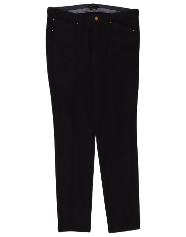 Pantaloni chino slim da donna Massimo Dutti EU 40 Medium W30 L31 Blu navy