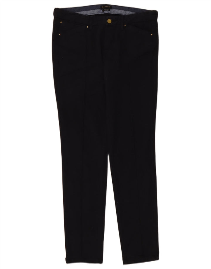 Pantaloni chino slim da donna Massimo Dutti EU 40 Medium W30 L31 Blu navy