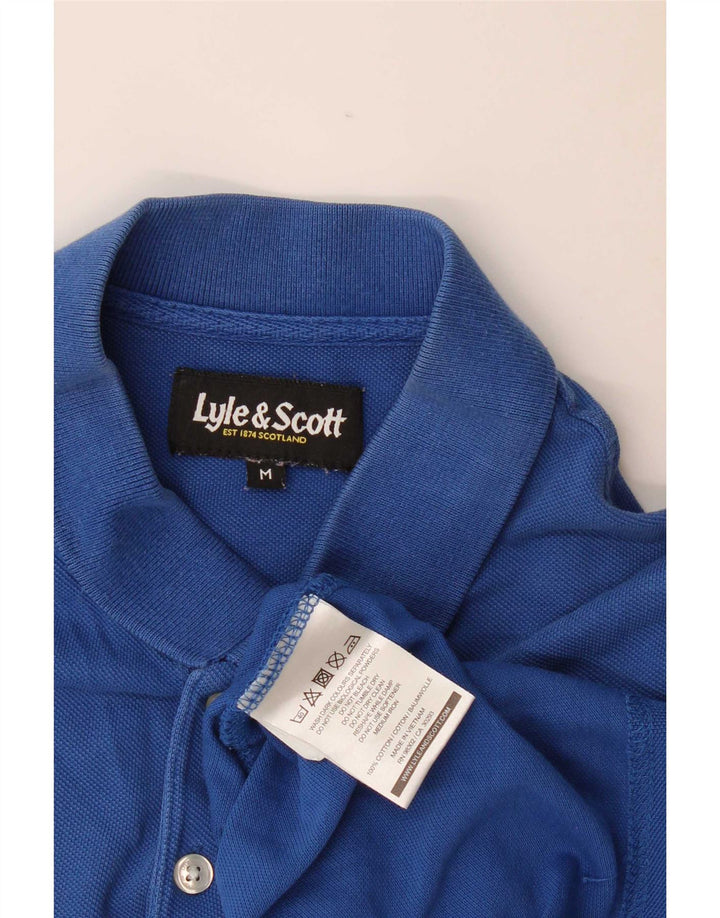 Polo da uomo Lyle & Scott in cotone blu medio