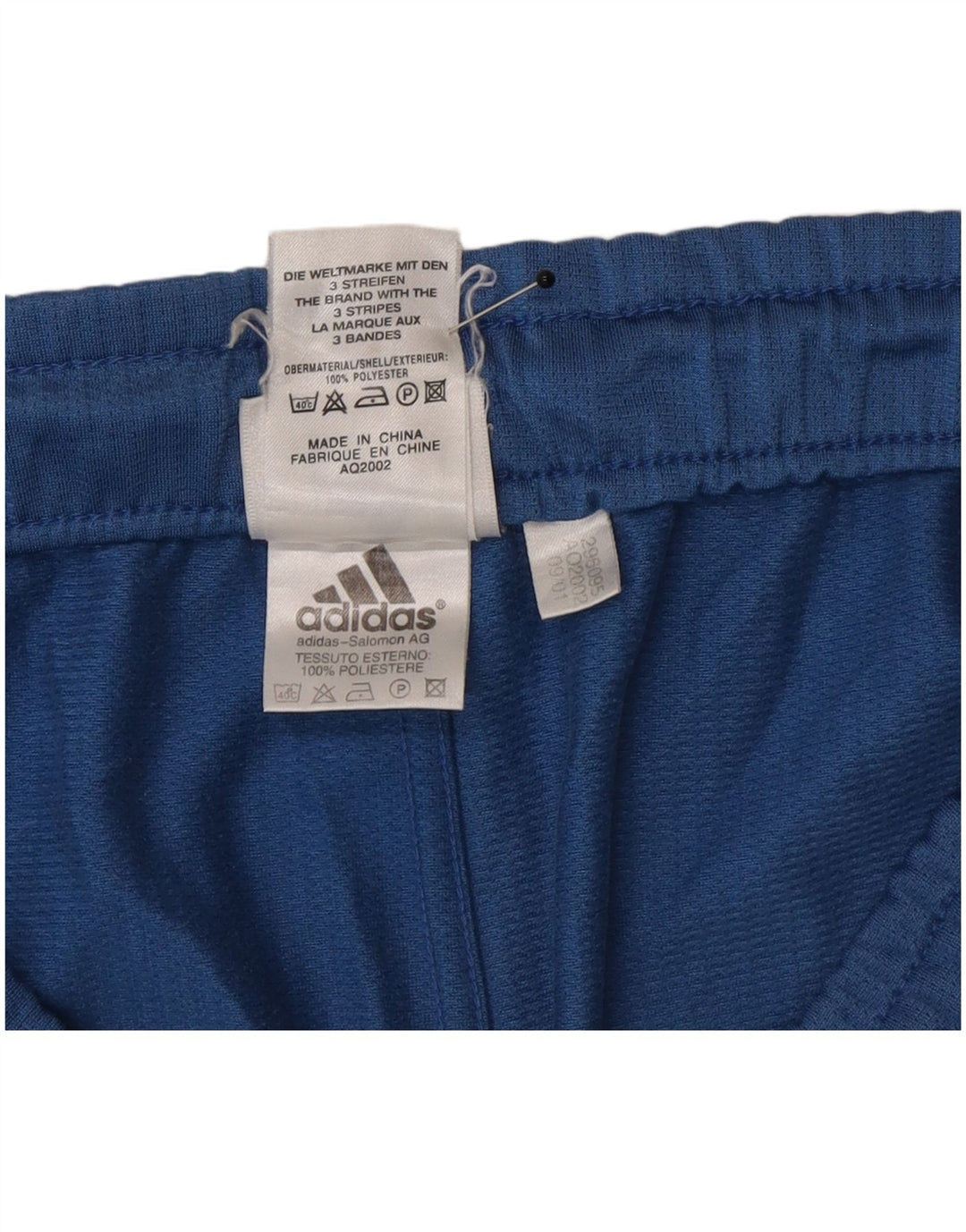 Pantaloncini sportivi da uomo Adidas in poliestere blu medio