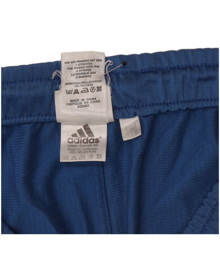 Pantaloncini sportivi da uomo Adidas in poliestere blu medio