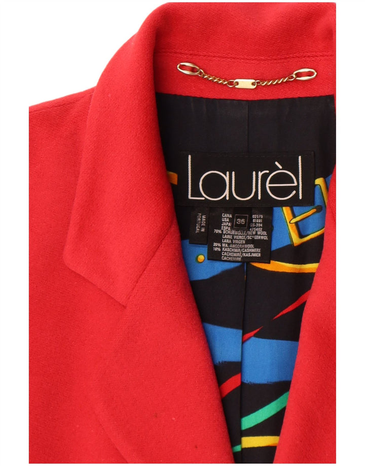 Giacca blazer a 2 bottoni da donna Laurel EU 36 piccola rossa in lana vergine