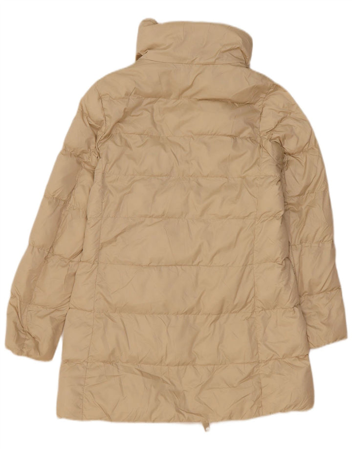 Cappotto imbottito da donna Massimo Dutti UK 10 piccolo poliestere bianco sporco