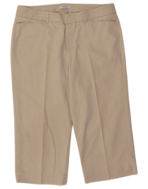 Pantaloni Capri Curvy a vita media da donna Dockers US 14 XL W36 L20 Beige