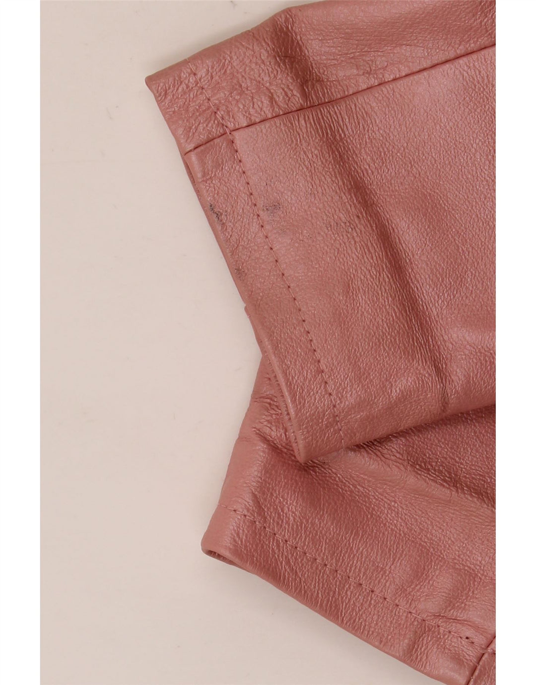 Giacca in pelle vintage da donna UK 18 XL in pelle rosa