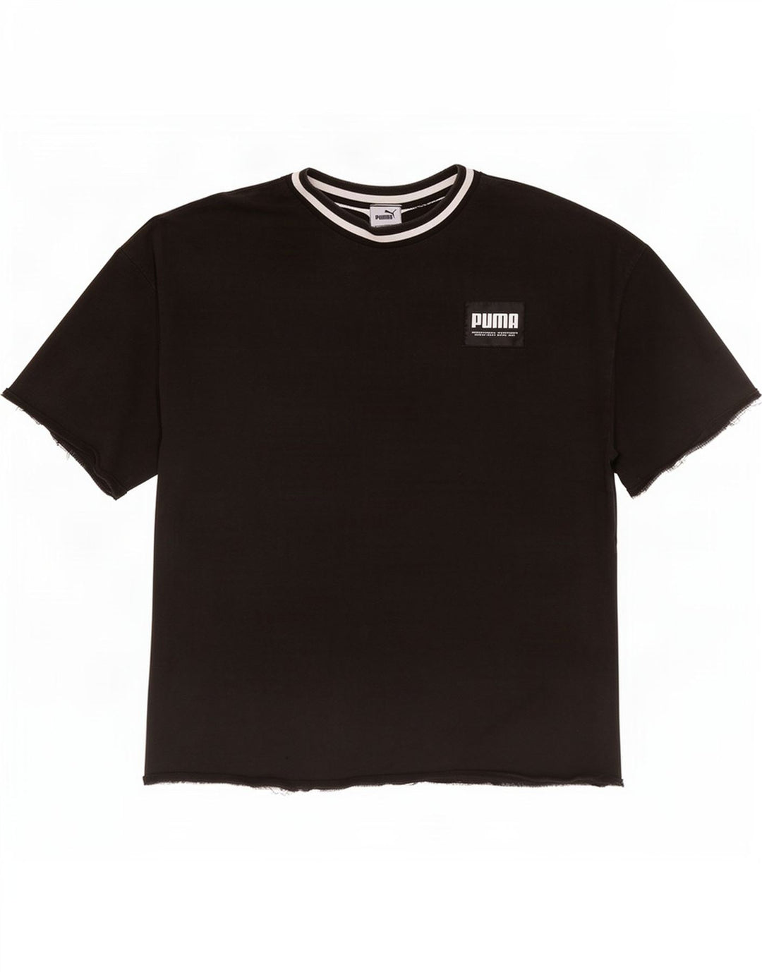 T-shirt da uomo Puma Top Large in cotone nero