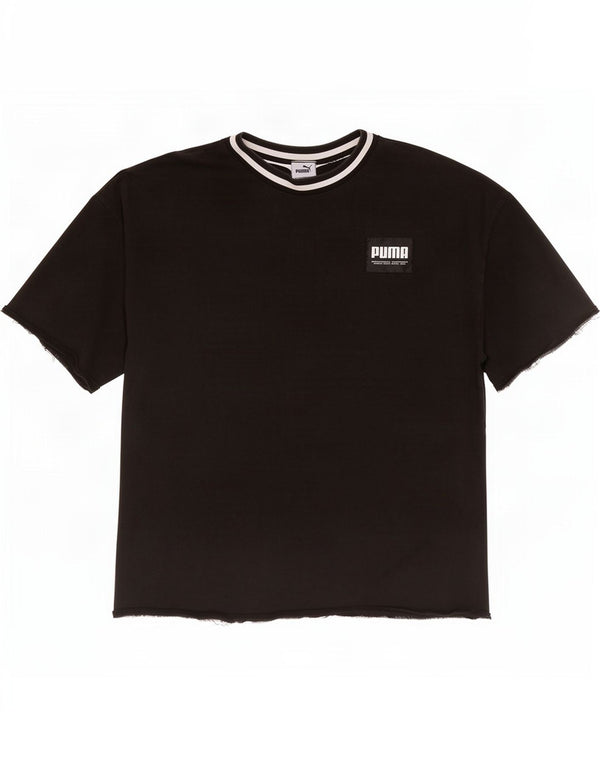 T-shirt da uomo Puma Top Large in cotone nero