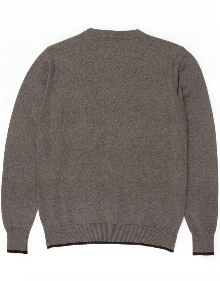 Maglione cardigan da uomo Marks & Spencer Blue Harbour in cotone grigio medio